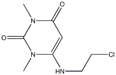 2,4(1H,3H)-Pyrimidinedione, 6-[(2-chloroethyl)amino]-1,3-dimethyl-
 Structure