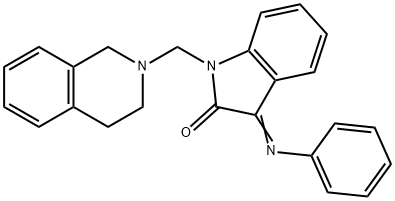 (3Z)-1-(3,4-dihydroisoquinolin-2(1H)-ylmethyl)-3-(phenylimino)-1,3-dihydro-2H-indol-2-one Structure