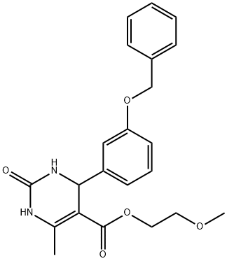 2-methoxyethyl 4-[3-(benzyloxy)phenyl]-6-methyl-2-oxo-1,2,3,4-tetrahydropyrimidine-5-carboxylate 구조식 이미지