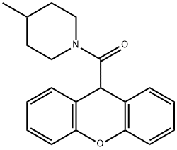 (4-methylpiperidin-1-yl)(9H-xanthen-9-yl)methanone Structure