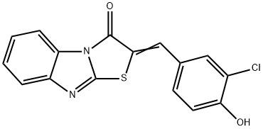 (2Z)-2-(3-chloro-4-hydroxybenzylidene)[1,3]thiazolo[3,2-a]benzimidazol-3(2H)-one Structure