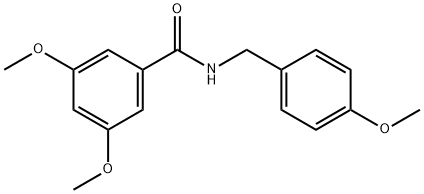 3,5-dimethoxy-N-(4-methoxybenzyl)benzamide Structure