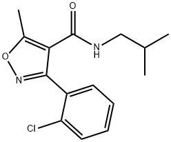 3-(2-chlorophenyl)-5-methyl-N-(2-methylpropyl)-1,2-oxazole-4-carboxamide Structure