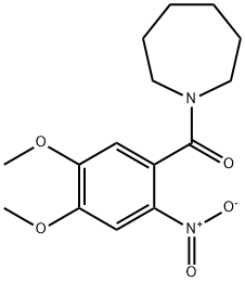 azepan-1-yl(4,5-dimethoxy-2-nitrophenyl)methanone 구조식 이미지