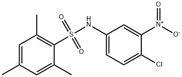 Benzenesulfonamide, N-(4-chloro-3-nitrophenyl)-2,4,6-trimethyl- 구조식 이미지