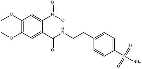 4,5-dimethoxy-2-nitro-N-[2-(4-sulfamoylphenyl)ethyl]benzamide Structure