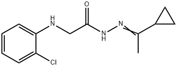 2-(2-chloroanilino)-N'-(1-cyclopropylethylidene)acetohydrazide Structure