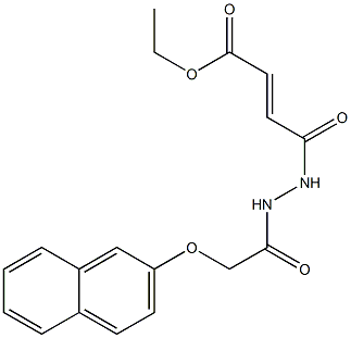 ethyl 4-{2-[(2-naphthyloxy)acetyl]hydrazino}-4-oxo-2-butenoate Structure