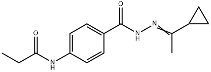 N-(4-{[2-(1-cyclopropylethylidene)hydrazino]carbonyl}phenyl)propanamide Structure