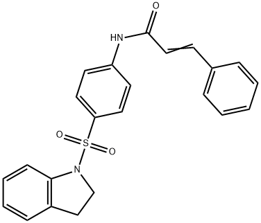 (2E)-N-[4-(2,3-dihydro-1H-indol-1-ylsulfonyl)phenyl]-3-phenylprop-2-enamide Structure