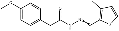 2-(4-methoxyphenyl)-N'-[(E)-(3-methylthiophen-2-yl)methylidene]acetohydrazide Structure