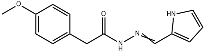 2-(4-methoxyphenyl)-N'-(1H-pyrrol-2-ylmethylene)acetohydrazide Structure