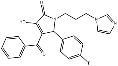 1-(3-(1H-imidazol-1-yl)propyl)-4-benzoyl-5-(4-fluorophenyl)-3-hydroxy-1H-pyrrol-2(5H)-one Structure