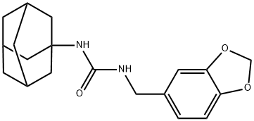 1-(1,3-benzodioxol-5-ylmethyl)-3-tricyclo[3.3.1.1~3,7~]dec-1-ylurea Structure