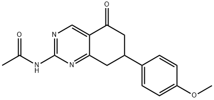 N-[7-(4-methoxyphenyl)-5-oxo-5,6,7,8-tetrahydro-2-quinazolinyl]acetamide 구조식 이미지