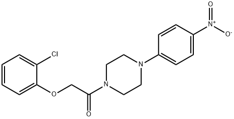 2-(2-chlorophenoxy)-1-[4-(4-nitrophenyl)piperazin-1-yl]ethanone Structure