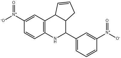 3a,4,5,9b-Tetrahydro-8-nitro-4-(3-nitrophenyl)-3H-cyclopenta[c]quinoline 구조식 이미지