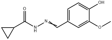 (E)-N'-(4-hydroxy-3-methoxybenzylidene)cyclopropanecarbohydrazide Structure