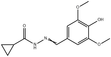 (E)-N'-(4-hydroxy-3,5-dimethoxybenzylidene)cyclopropanecarbohydrazide Structure