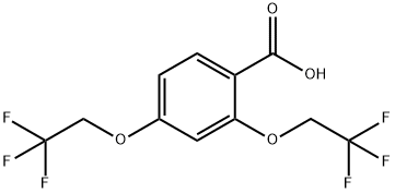2,4-Bis-(2,2,2-trifluoro-ethoxy)-benzoic acid 구조식 이미지