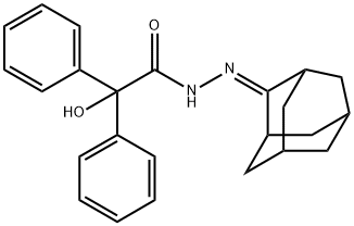 N'-(adamantan-2-ylidene)-2-hydroxy-2,2-diphenylacetohydrazide 구조식 이미지