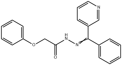 2-phenoxy-N'-[(E)-phenyl(pyridin-3-yl)methylidene]acetohydrazide Structure