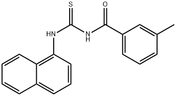 3-methyl-N-[(1-naphthylamino)carbonothioyl]benzamide 구조식 이미지