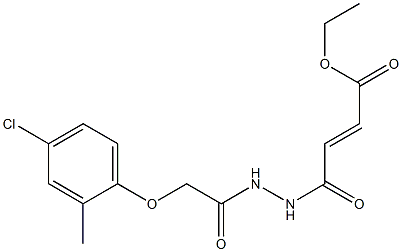 ethyl (2E)-4-{2-[(4-chloro-2-methylphenoxy)acetyl]hydrazinyl}-4-oxobut-2-enoate 구조식 이미지