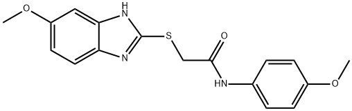 2-[(5-methoxy-1H-benzimidazol-2-yl)sulfanyl]-N-(4-methoxyphenyl)acetamide Structure