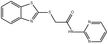 2-(1,3-benzothiazol-2-ylsulfanyl)-N-(pyrimidin-2-yl)acetamide Structure