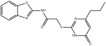 N-(1,3-benzothiazol-2-yl)-2-[(4-hydroxy-6-propylpyrimidin-2-yl)sulfanyl]acetamide Structure