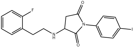 3-{[2-(2-fluorophenyl)ethyl]amino}-1-(4-iodophenyl)pyrrolidine-2,5-dione Structure