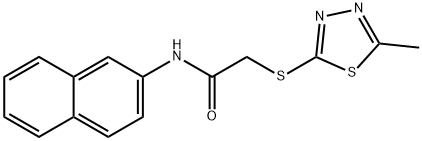 2-[(5-methyl-1,3,4-thiadiazol-2-yl)sulfanyl]-N-(naphthalen-2-yl)acetamide Structure