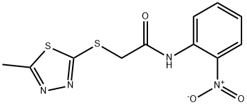 2-[(5-methyl-1,3,4-thiadiazol-2-yl)sulfanyl]-N-(2-nitrophenyl)acetamide 구조식 이미지