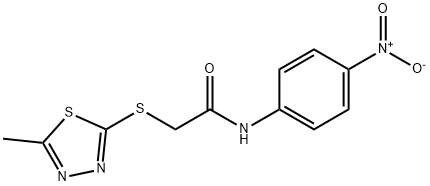 2-[(5-methyl-1,3,4-thiadiazol-2-yl)sulfanyl]-N-(4-nitrophenyl)acetamide Structure