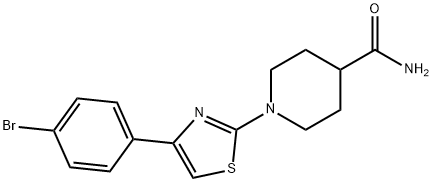 1-[4-(4-bromophenyl)-1,3-thiazol-2-yl]-4-piperidinecarboxamide 구조식 이미지