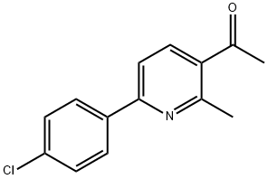 1-(6-(4-Chlorophenyl)-2-methylpyridin-3-yl)ethan-1-one 구조식 이미지