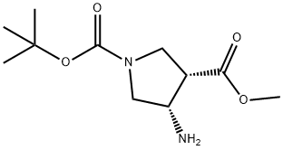 cis-1-tert-butyl 3-methyl 4-
aminopyrrolidine-1,3-dicarboxylate Structure