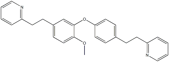 2-[2-[4-[2-methoxy-5-[2-(2-pyridyl)ethyl]phenoxy]phenyl]ethyl]pyridine Structure