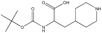 2-(tert-Butoxycarbonylamino)-3-(piperidin-4-Yl)propanoic Acid Structure