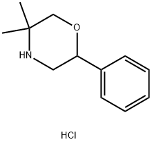 5,5-dimethyl-2-phenylmorpholine hydrochloride Structure