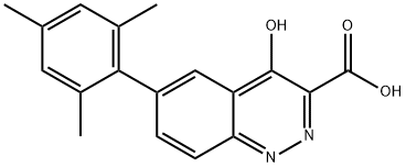 6-Mesityl-4-oxo-1,4-dihydrocinnoline-3-carboxylic acid Structure