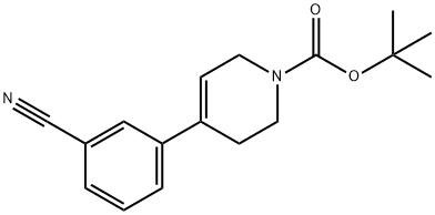 tert-butyl 4-(3-cyanophenyl)-5,6-dihydropyridine-1(2H)-carboxylate 구조식 이미지