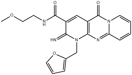 1-(2-furylmethyl)-2-imino-N-(2-methoxyethyl)-5-oxo-1,5-dihydro-2H-dipyrido[1,2-a:2,3-d]pyrimidine-3-carboxamide Structure