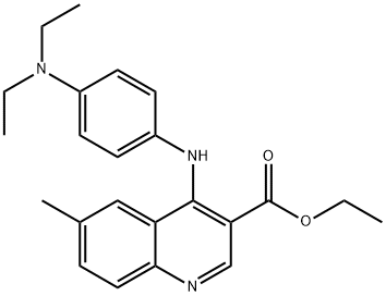 ethyl 4-((4-(diethylamino)phenyl)imino)-6-methyl-1,4-dihydroquinoline-3-carboxylate Structure