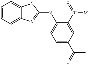 1-[4-(1,3-benzothiazol-2-ylsulfanyl)-3-nitrophenyl]ethanone Structure