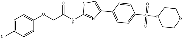 2-(4-chlorophenoxy)-N-{4-[4-(morpholin-4-ylsulfonyl)phenyl]-1,3-thiazol-2-yl}acetamide 구조식 이미지