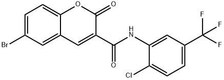 6-bromo-N-[2-chloro-5-(trifluoromethyl)phenyl]-2-oxo-2H-chromene-3-carboxamide Structure