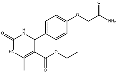 ethyl 4-[4-(2-amino-2-oxoethoxy)phenyl]-6-methyl-2-oxo-1,2,3,4-tetrahydropyrimidine-5-carboxylate 구조식 이미지