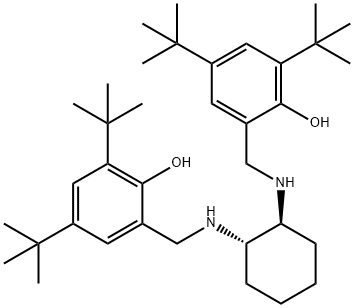 6,6'-((((1S,2S)-cyclohexane-1,2-diyl)bis(azanediyl))bis(methylene))bis(2,4-di-tert-butylphenol) 구조식 이미지